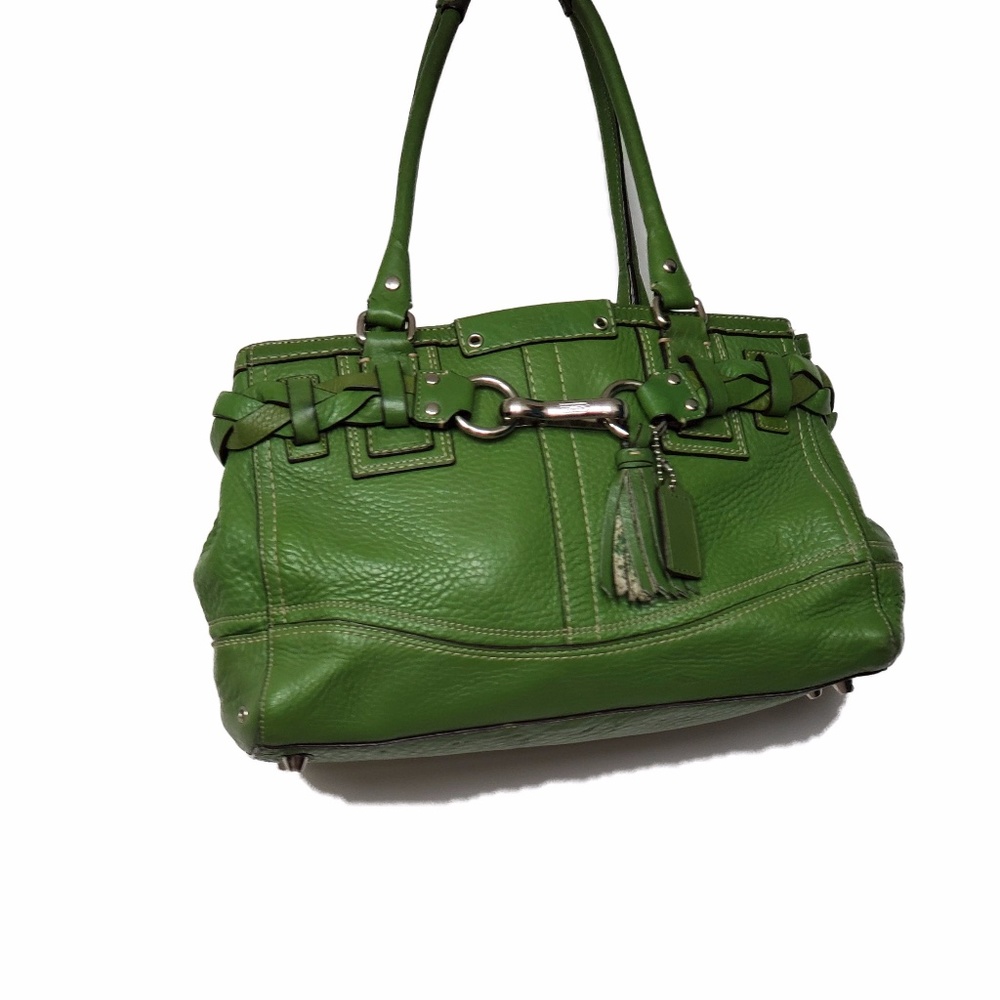 COACH - Lime Green 100% Genuine Leather Handbag